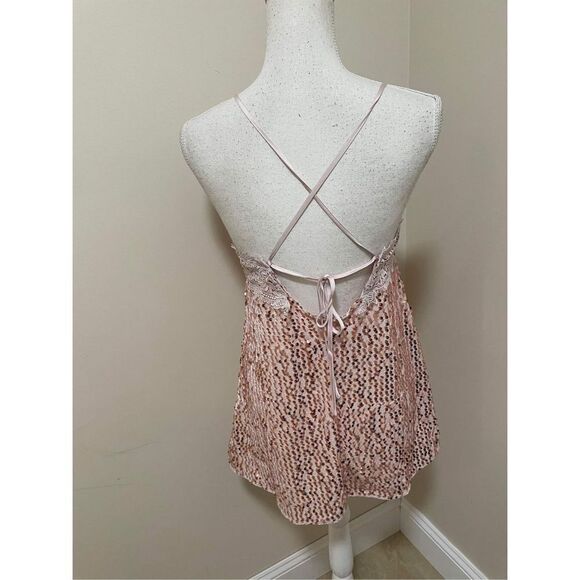 New Free People That Girl Sequin Slip Size M - Picture 8 of 9